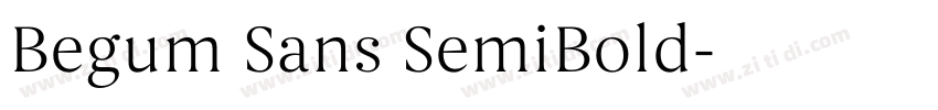 Begum Sans SemiBold字体转换